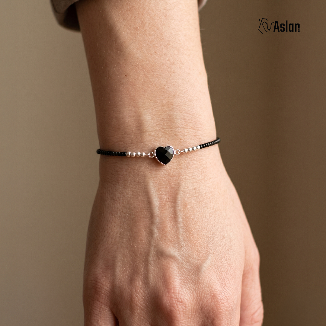 Pulsera corazón de cristal