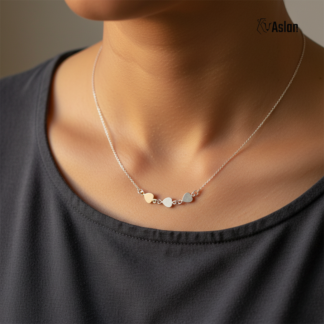 Collar corazón x3