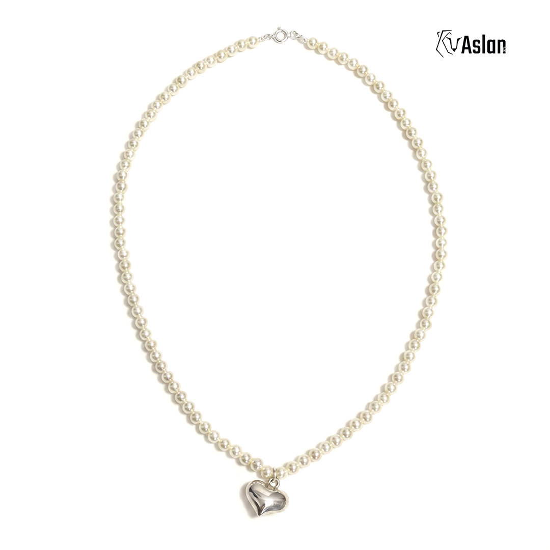 Collar corazón de perla
