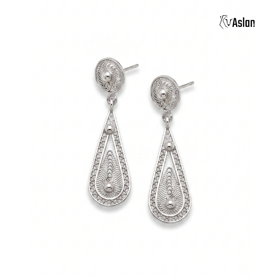 Aretes gota filigrana