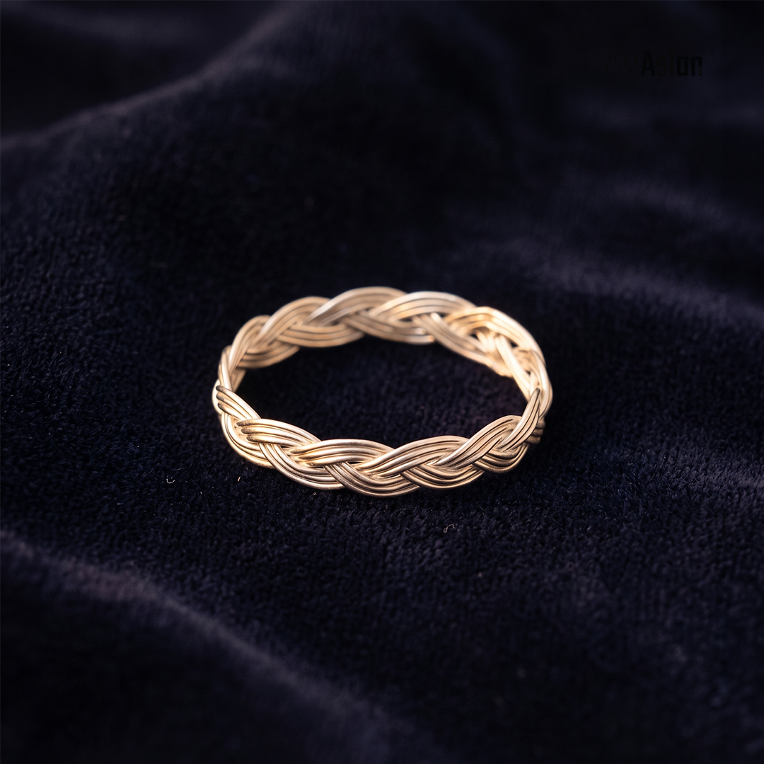 Anillo trama de plata