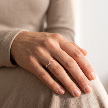 Anillo cimas de plata