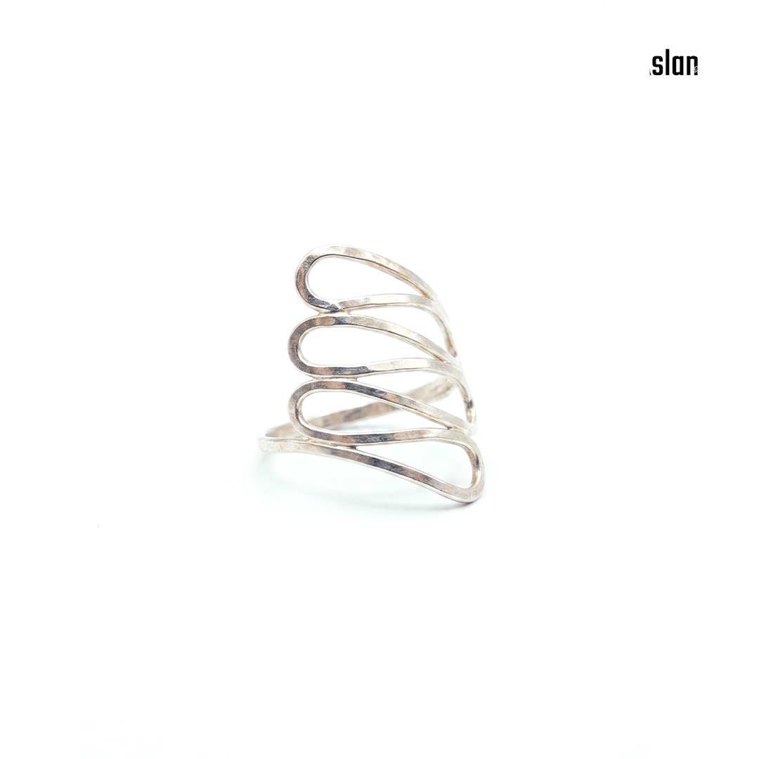 Anillo ondas de plata