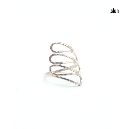 Anillo ondas de plata
