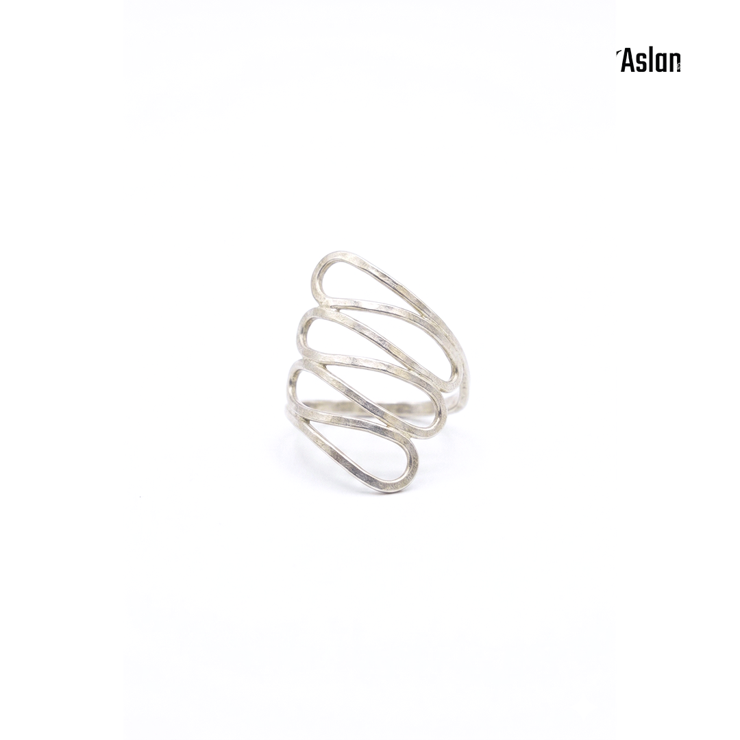 Anillo ondas de plata
