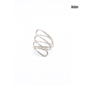 Anillo ondas de plata