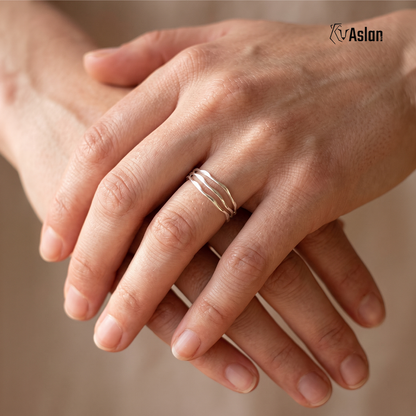 Anillo trio de plata