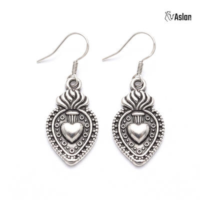 Aretes corazón milagroso