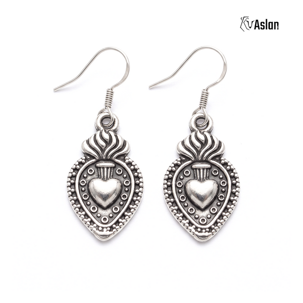 Aretes corazón milagroso