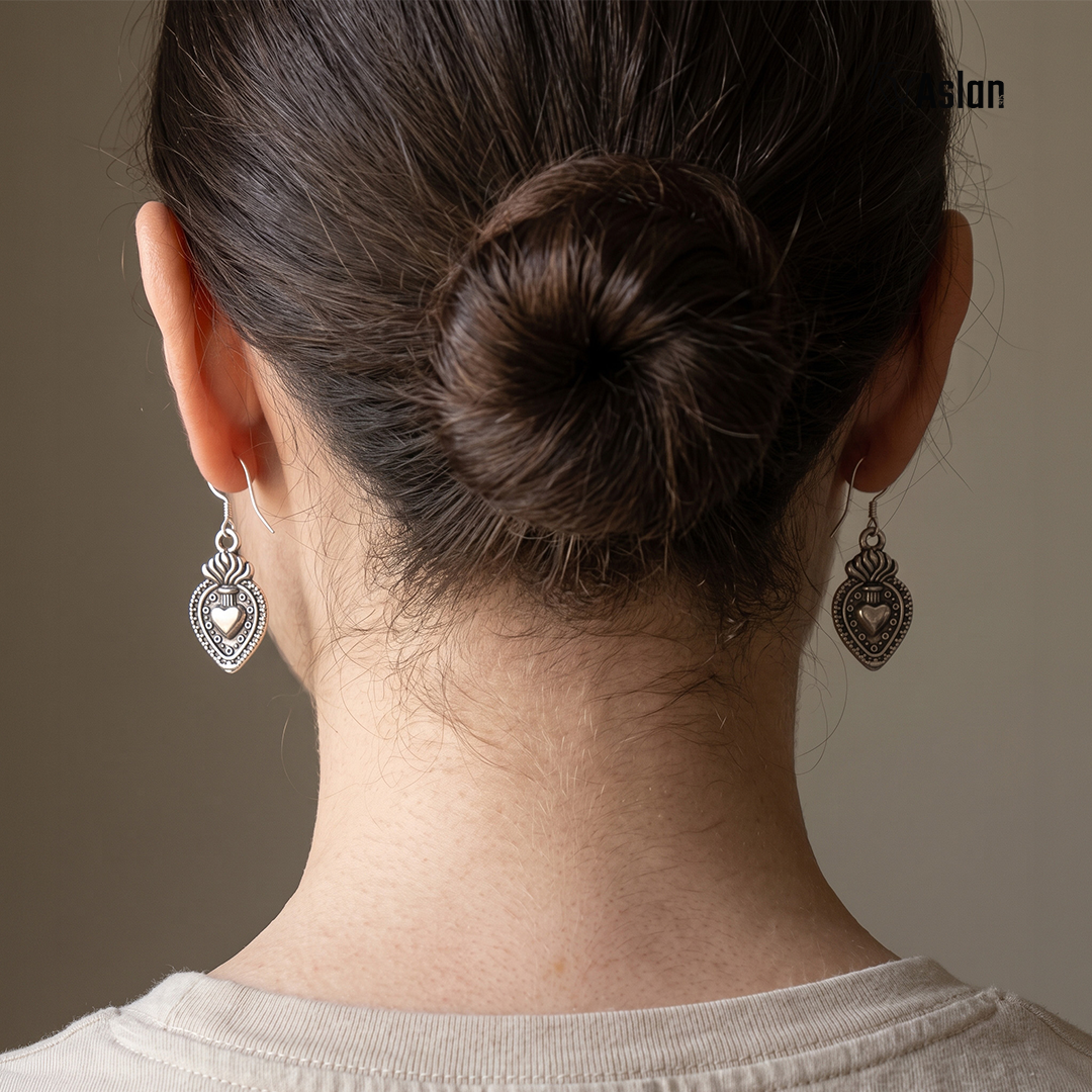 Aretes corazón milagroso