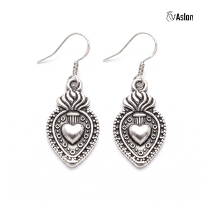 Aretes corazón milagroso