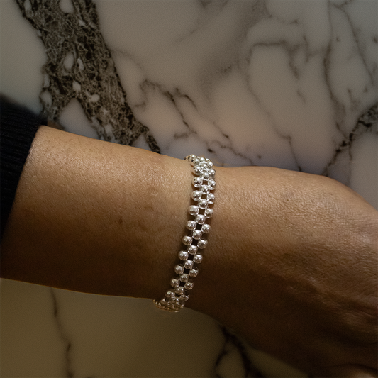 Pulsera tejida de Plata