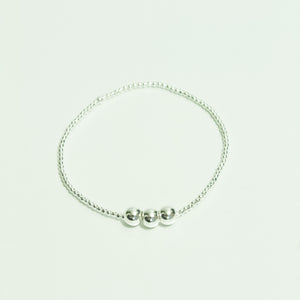 Pulsera plata 3bola