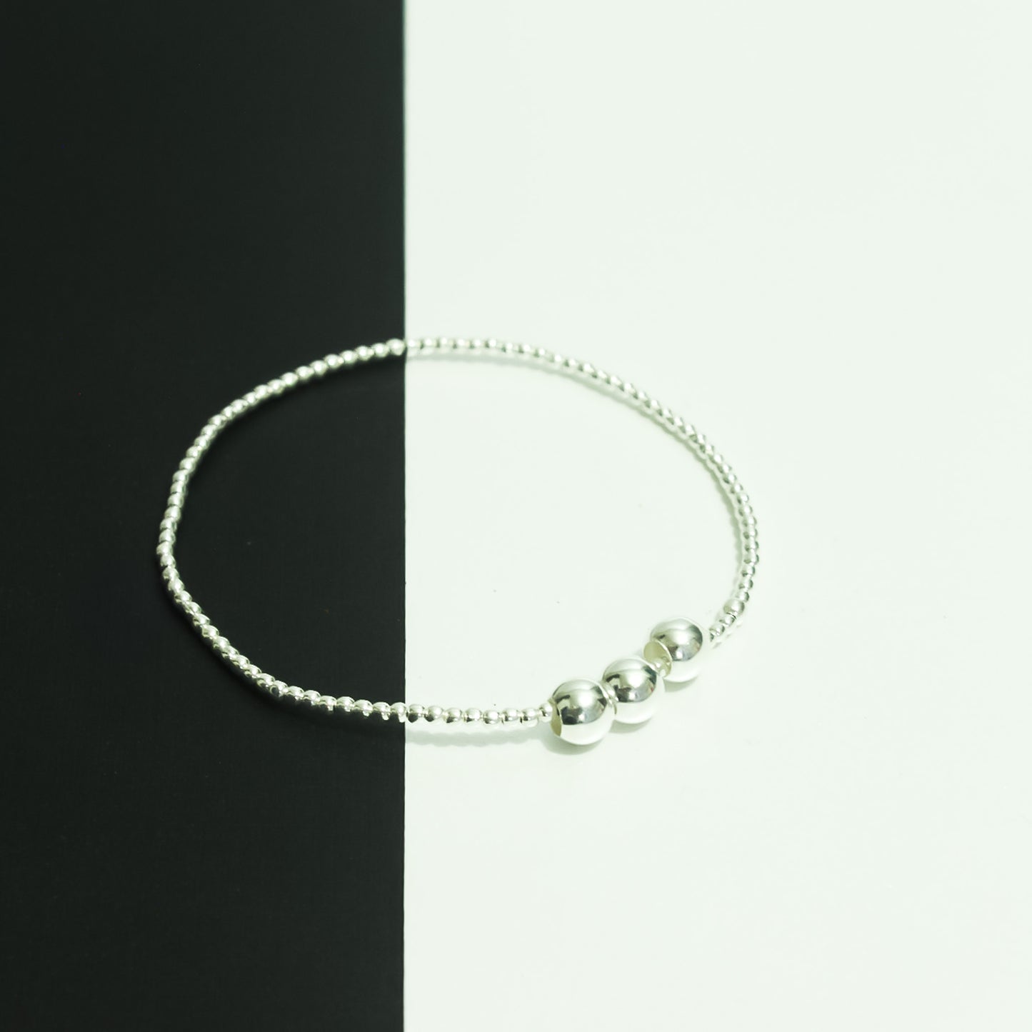 Pulsera plata 3bola