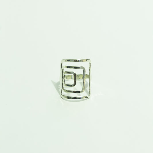 Anillo real largo rectangular