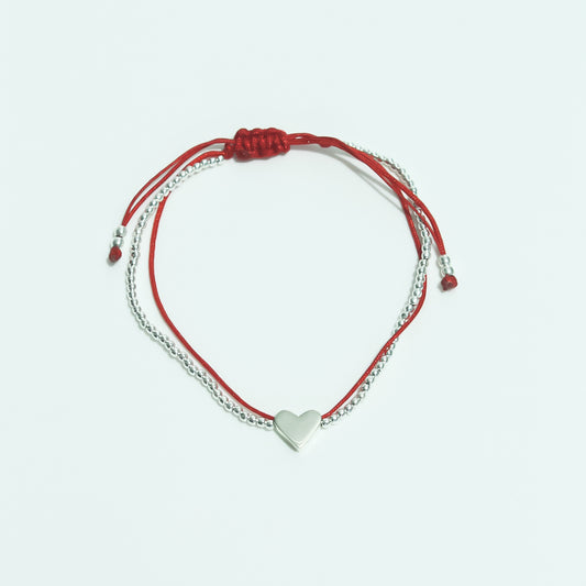 Pulsera de hilo y plata