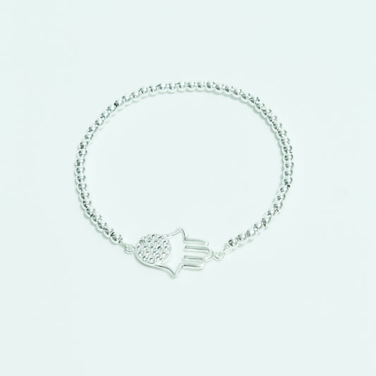 Pulsera mano de Fátima incrustada