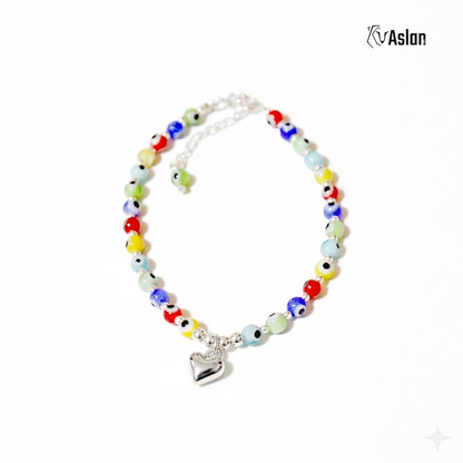 Pulsera ojo con corazón