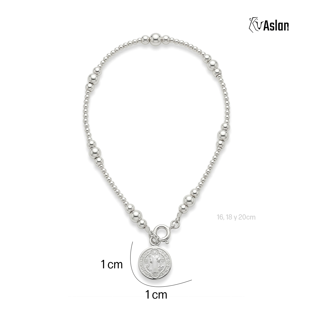 Pulsera San Benito 2 bolas