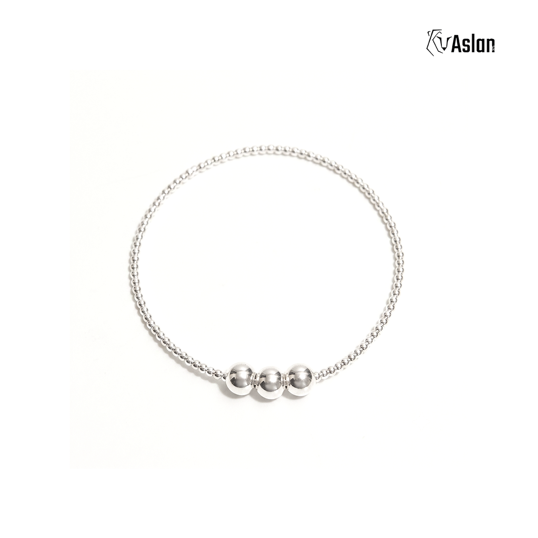 Pulsera plata 3bola