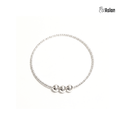 Pulsera plata 3bola