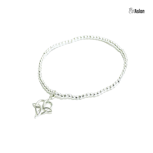 Pulsera corazón nudo de bruja