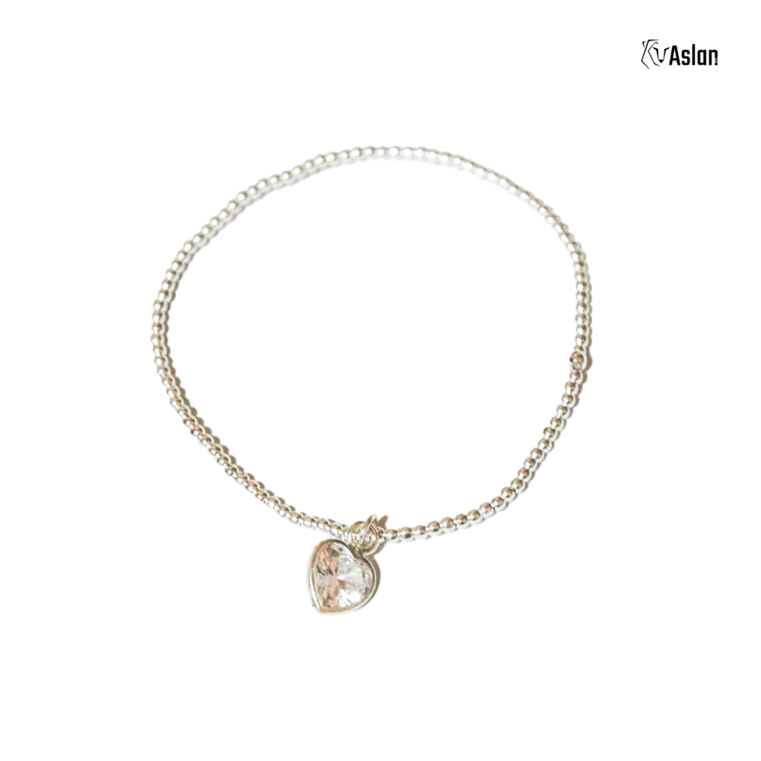 Pulsera zirconia corazón