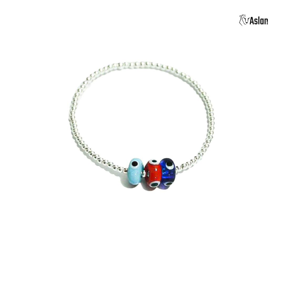 Pulsera triple ojito turco