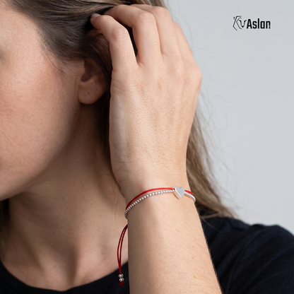 Pulsera de hilo y plata