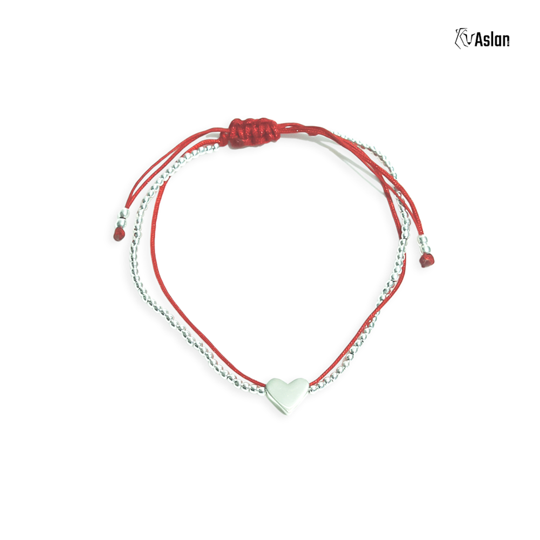 Pulsera de hilo y plata
