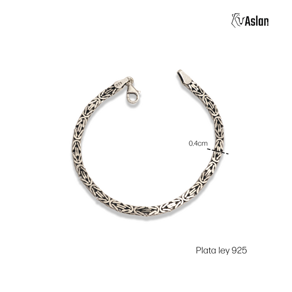 Pulsera bizantina de plata