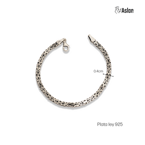 Pulsera bizantina de plata