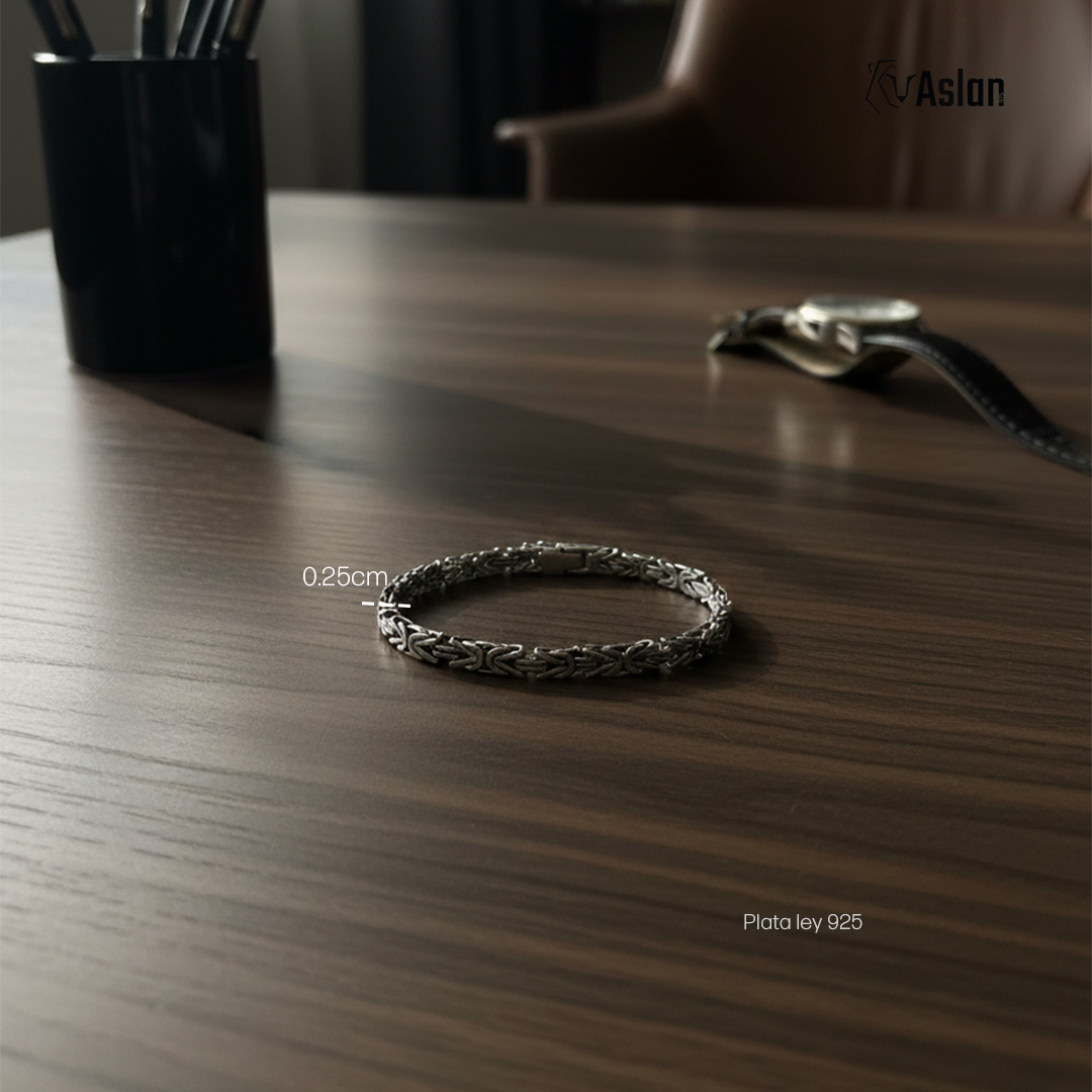 Pulsera bizantina de plata