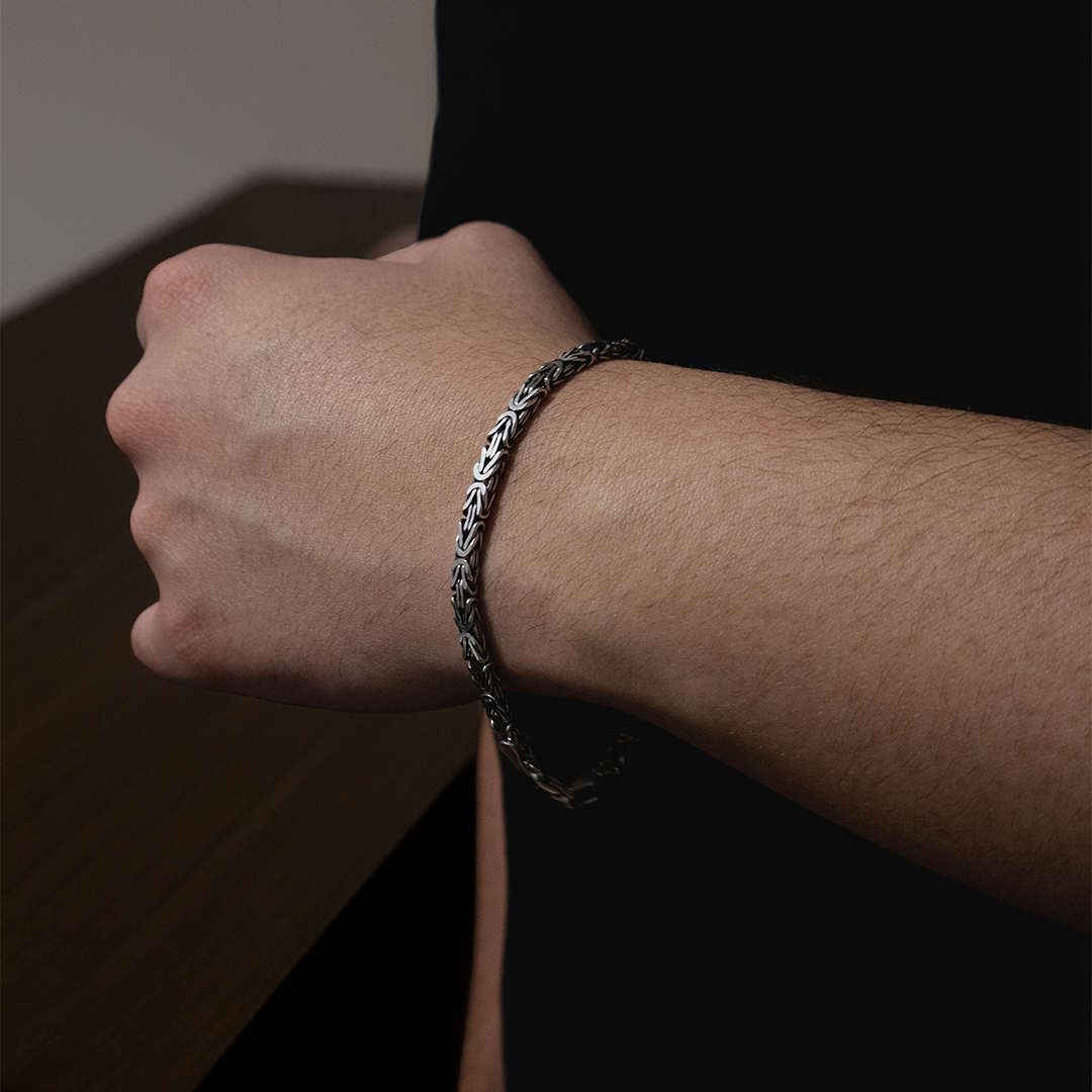 Pulsera bizantina de plata