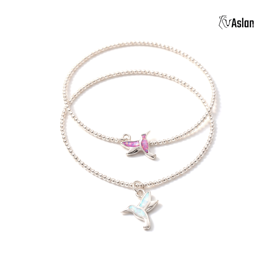 Pulsera colibrí de ópalo