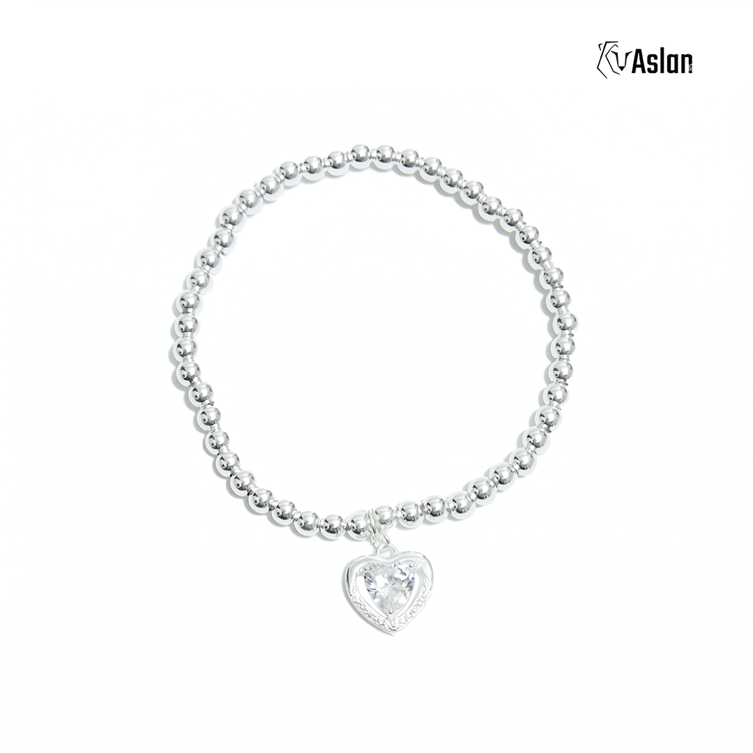 Pulsera corazón de zirconia