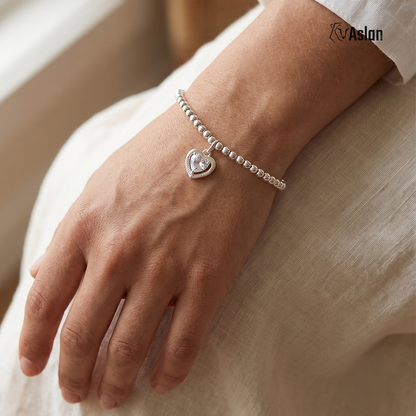 Pulsera corazón de zirconia