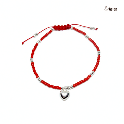 Pulsera hilo con corazón