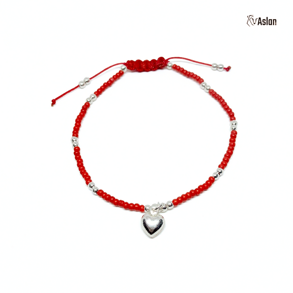 Pulsera hilo con corazón