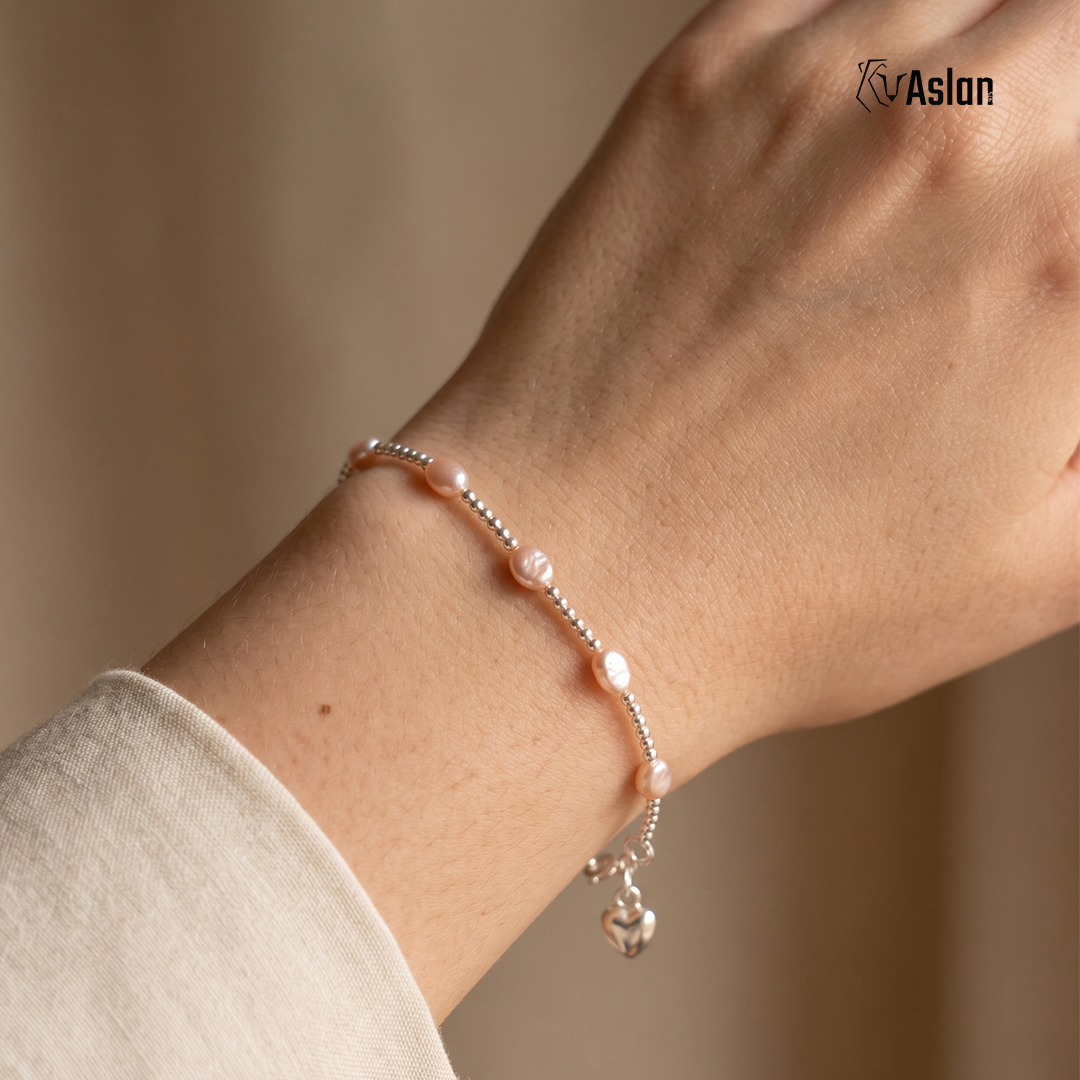 Pulsera corazón palo de rosa