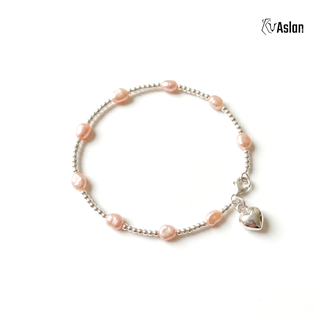 Pulsera corazón palo de rosa