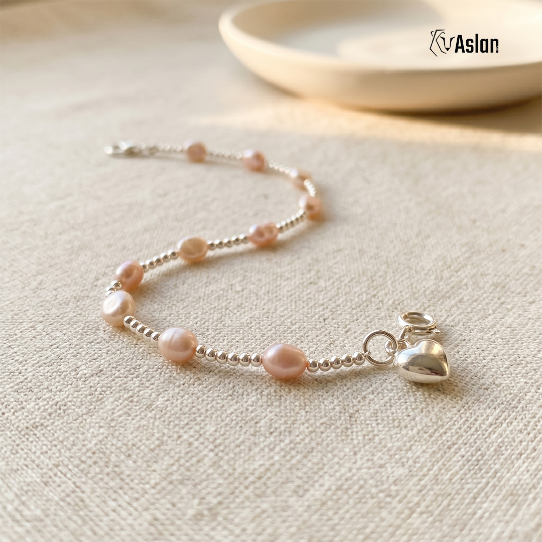 Pulsera corazón palo de rosa