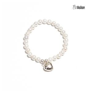 Pulsera corazón perla