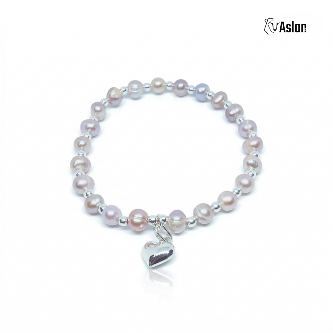 Pulsera perla rosa