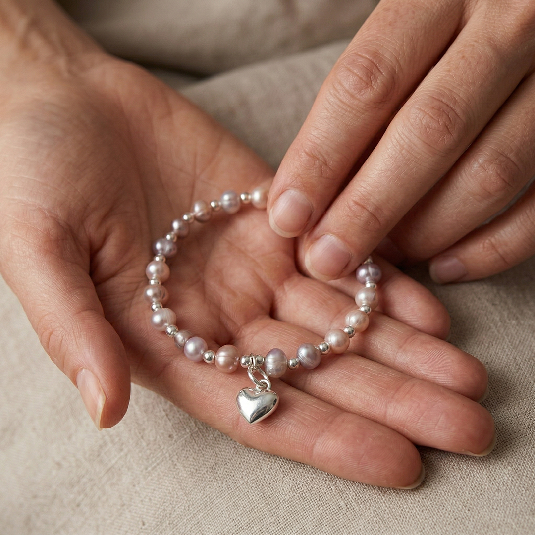 Pulsera perla rosa
