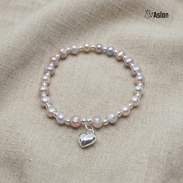 Pulsera perla rosa