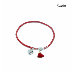 Pulsera Shakira roja - corazón