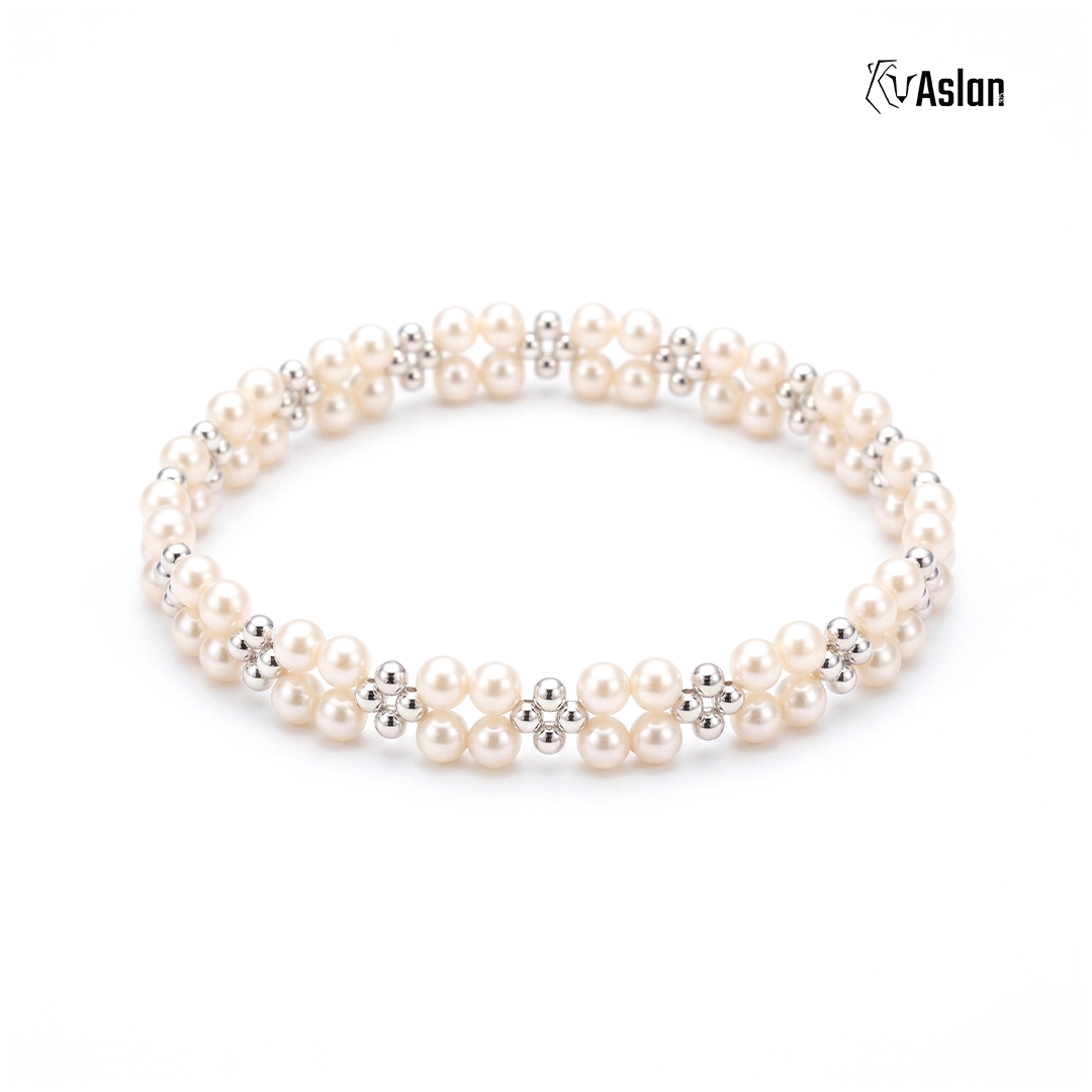 Pulsera tejida perla