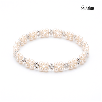 Pulsera tejida perla