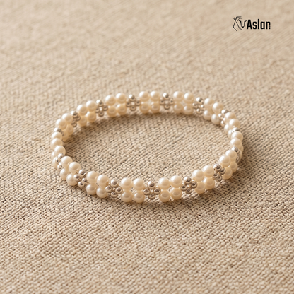 Pulsera tejida perla